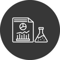 Chemical Analysis Line Inverted Icon Design vector