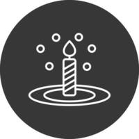 Bunsen Burner Line Inverted Icon Design vector