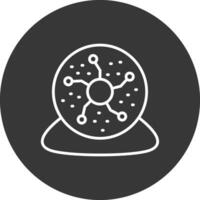 Plasma Ball Line Inverted Icon Design vector