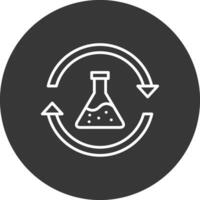 Chemicals Line Inverted Icon Design vector