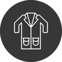 Lab Coat Line Inverted Icon Design vector