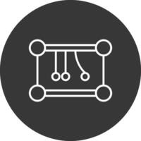 Newtons Cradle Line Inverted Icon Design vector