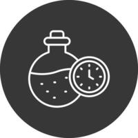 Chemical Line Inverted Icon Design vector