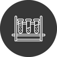 Test Tubes Line Inverted Icon Design vector