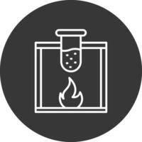 Chemical Line Inverted Icon Design vector