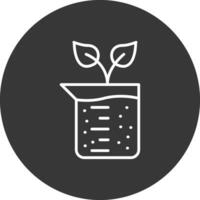 Beaker Line Inverted Icon Design vector