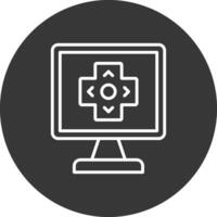 Gaming Line Inverted Icon Design vector