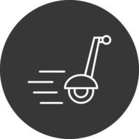 Segway Line Inverted Icon Design vector