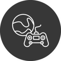 Gaming Line Inverted Icon Design vector