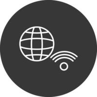 Internet Connection Line Inverted Icon Design vector