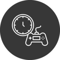 hora línea invertido icono diseño vector