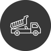 Tipper Line Inverted Icon Design vector