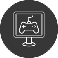 Gaming Line Inverted Icon Design vector