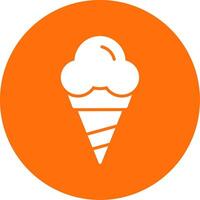 Cone Ice Cream Multi Color Circle Icon vector