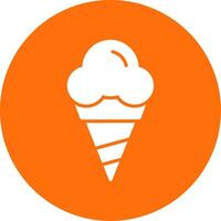 Cone Ice Cream Multi Color Circle Icon vector