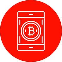 Bitcoin Pay Multi Color Circle Icon vector