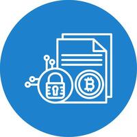 Bitcoin Technology Multi Color Circle Icon vector