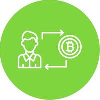 Bitcoin Trading Multi Color Circle Icon vector