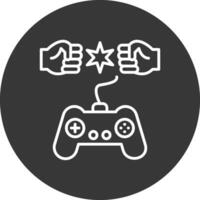 Fighting Line Inverted Icon Design vector