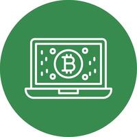 Bitcoin Earnings Multi Color Circle Icon vector