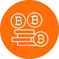 Bitcoins Bitcoins Multi Color Circle Icon vector