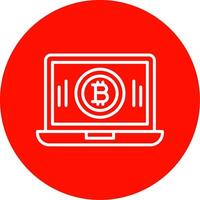 Bitcoin Mining Multi Color Circle Icon vector