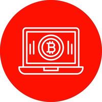 Bitcoin Mining Multi Color Circle Icon vector