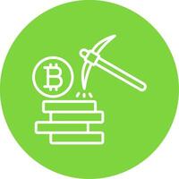 Bitcoin Mining Multi Color Circle Icon vector