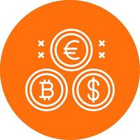 Cryptocurrency Coins Multi Color Circle Icon vector