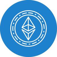 Ethereum Coin Multi Color Circle Icon vector
