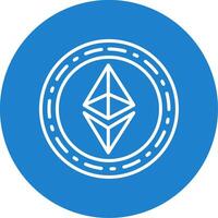 Ethereum Coin Multi Color Circle Icon vector