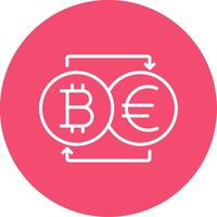 Bitcoin Changer Multi Color Circle Icon vector