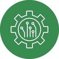 Mining Technology Multi Color Circle Icon vector