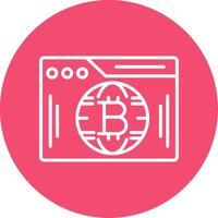 Bitcoin Web Multi Color Circle Icon vector