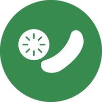 Cucumber Multi Color Circle Icon vector