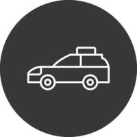 Car Line Inverted Icon Design vector