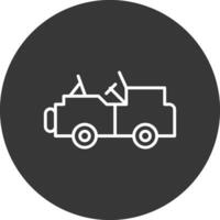 Jeep Line Inverted Icon Design vector