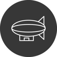 Blimp Line Inverted Icon Design vector