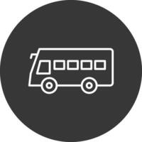 Coach Line Inverted Icon Design vector