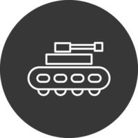 Tank Line Inverted Icon Design vector