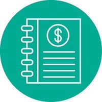 Business Diary Multi Color Circle Icon vector