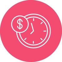 Time Is Money Multi Color Circle Icon vector