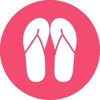 Sandals Multi Color Circle Icon vector