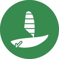 Windsurfing Multi Color Circle Icon vector