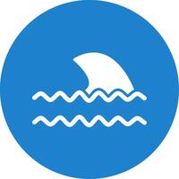 Ocean Waves Multi Color Circle Icon vector