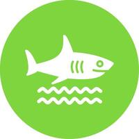 Shark Multi Color Circle Icon vector