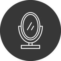 Mirror Line Inverted Icon Design vector