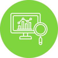 Market Analytics Multi Color Circle Icon vector