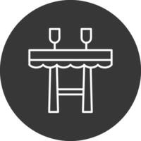 Table Line Inverted Icon Design vector