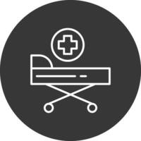 Stretcher Line Inverted Icon Design vector